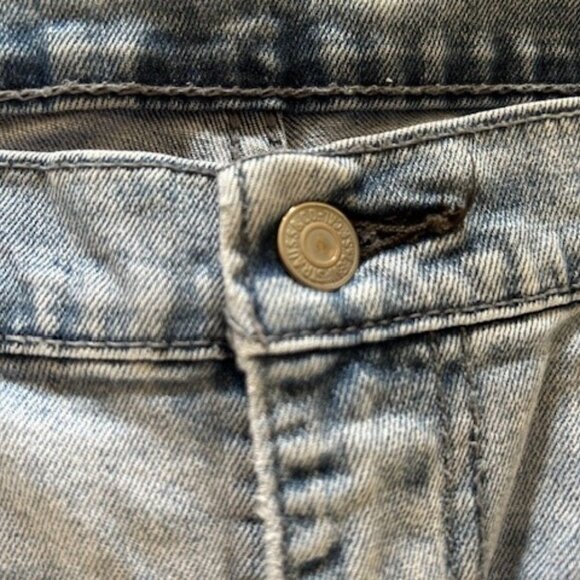 Levi’s 514 Jeans Mens 38x30 Faded Blue Denim Straight Stretch Fit - Picture 3 of 16